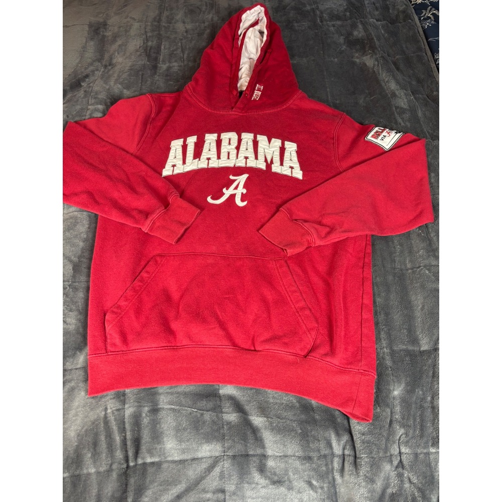 Alabama Crimson Tide Colosseum Red Hoodie Mens Large Roll Tide Via Air Gary